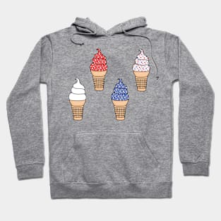 Patriotic Ice Cream Cones, USA Hoodie